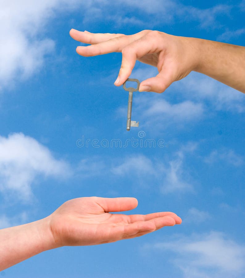 Giving a key to a friend