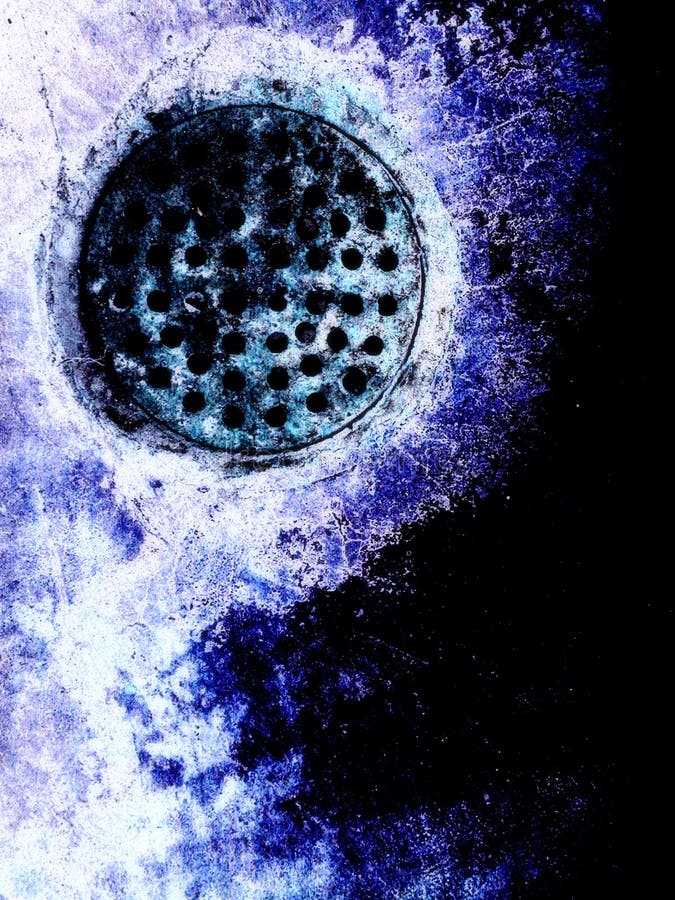 Giù lo scolo. Immagine di Solarized di uno scolo del garage.