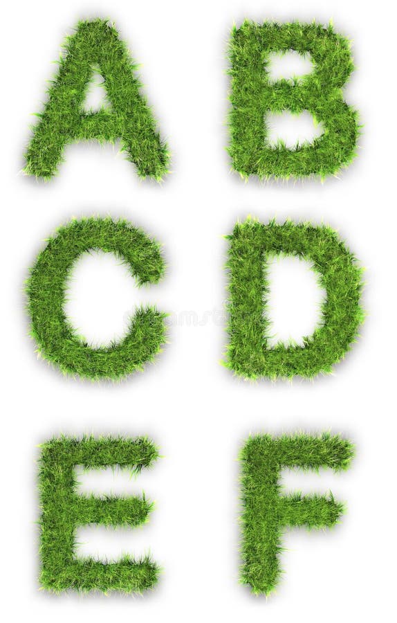 Gjord gräsgreen för b c D e f