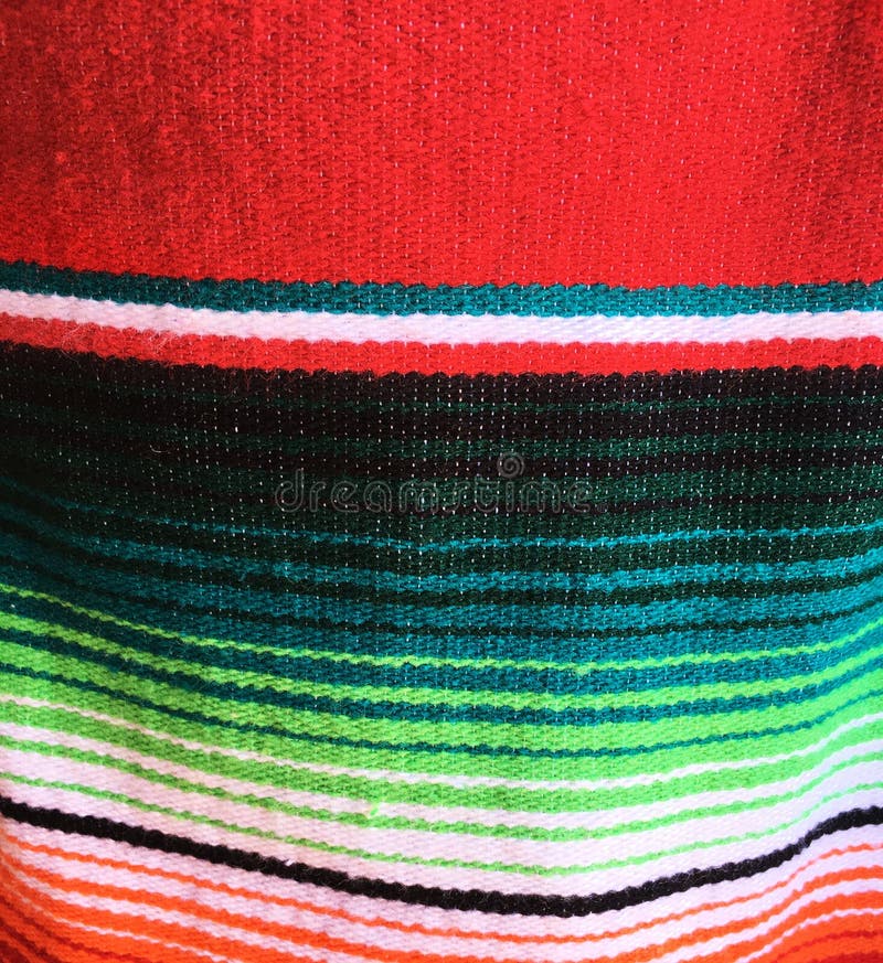 Gjord randig mexicansk poncho fotografering för bildbyråer Gjord randig mexicansk poncho fotografering för bildbyråer