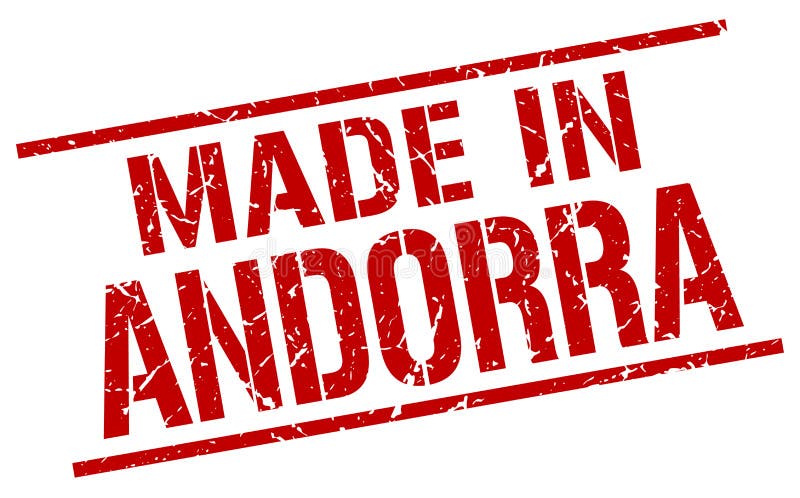 Gjort i den Andorra stämpeln vektor illustrationer