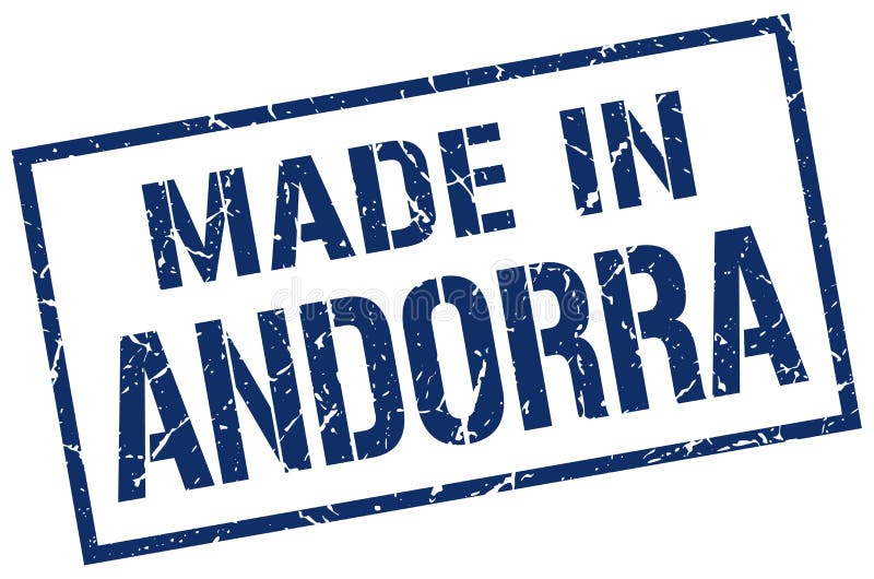 Gjort i den Andorra stämpeln stock illustrationer
