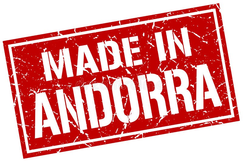 Gjort i den Andorra stämpeln vektor illustrationer