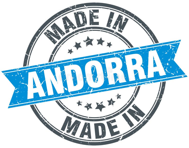 Gjort i den Andorra stämpeln vektor illustrationer
