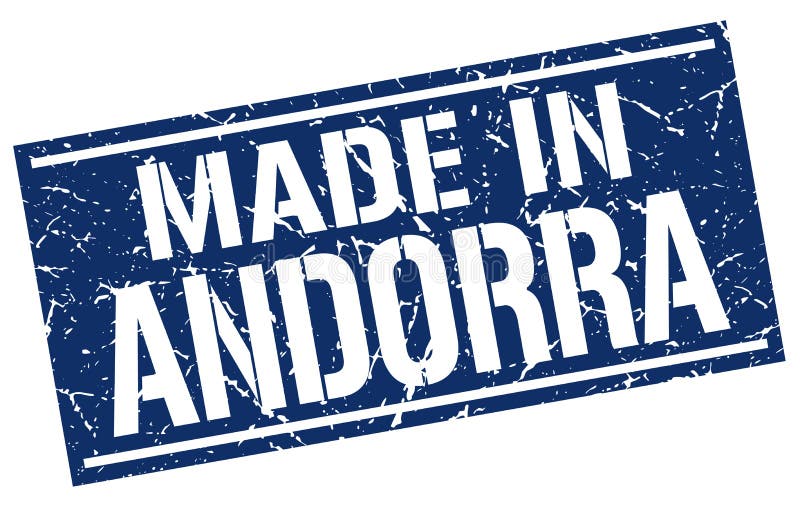 Gjort i den Andorra stämpeln stock illustrationer