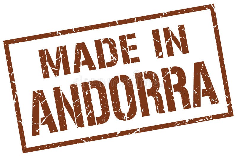 Gjort i den Andorra stämpeln stock illustrationer