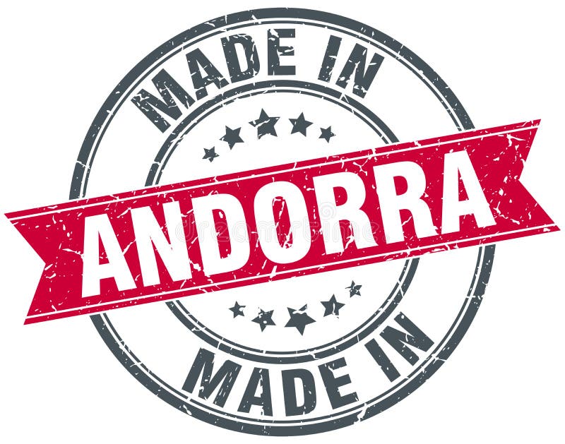Gjort i den Andorra stämpeln stock illustrationer