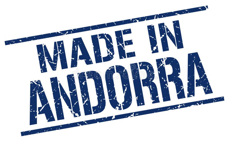 Gjort i den Andorra stämpeln royaltyfri illustrationer