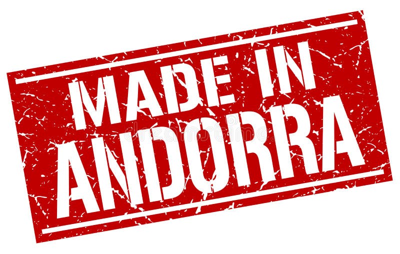 Gjort i den Andorra stämpeln royaltyfri illustrationer