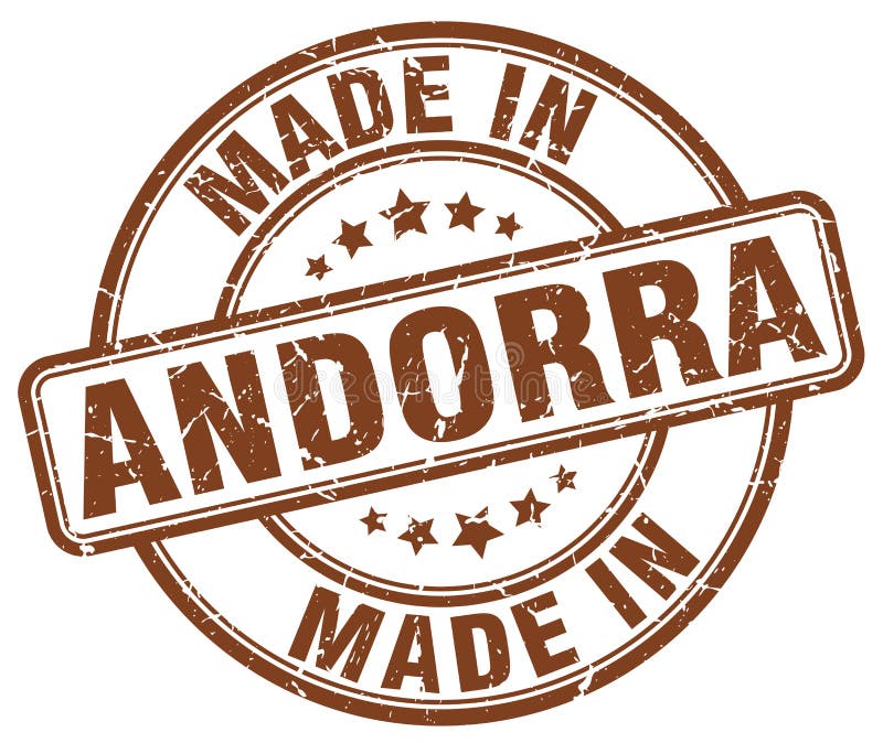 Gjort i den Andorra stämpeln stock illustrationer