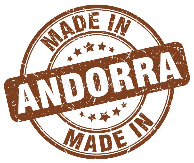 Gjort i den Andorra stämpeln vektor illustrationer