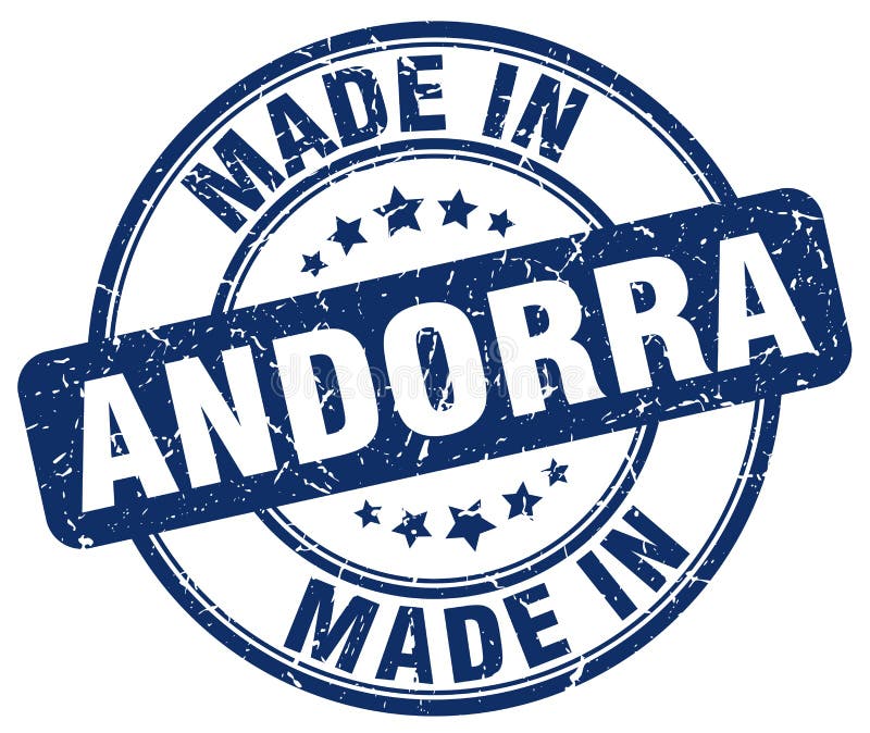 Gjort i den Andorra stämpeln stock illustrationer