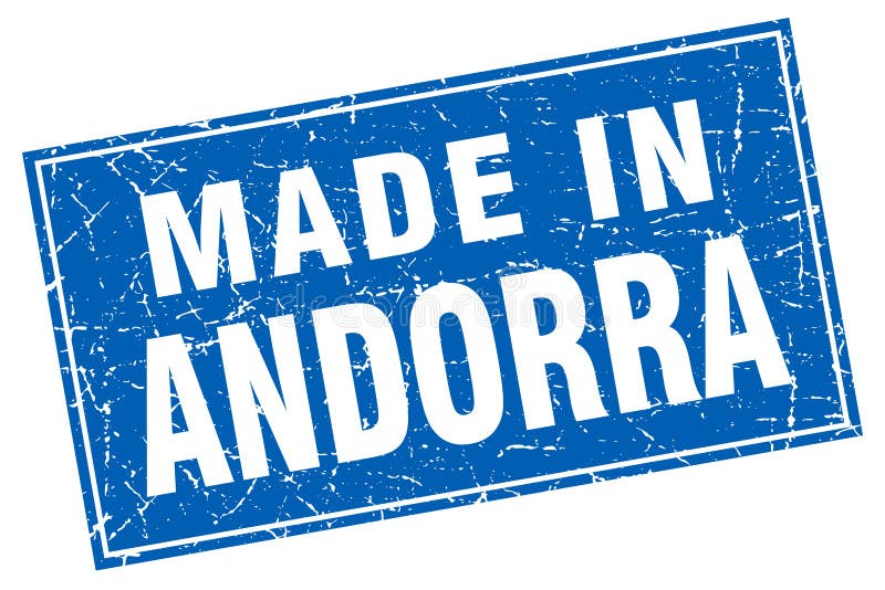 Gjort i den Andorra stämpeln vektor illustrationer
