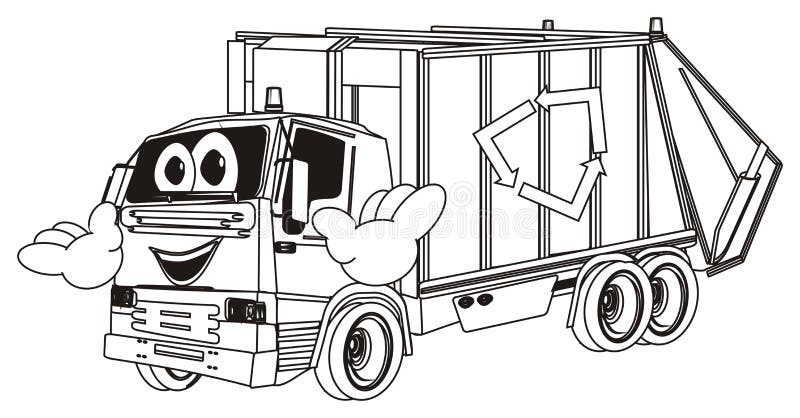 pic Imagens De Caminhao De Lixo Para Colorir geste stock abbildung illustration