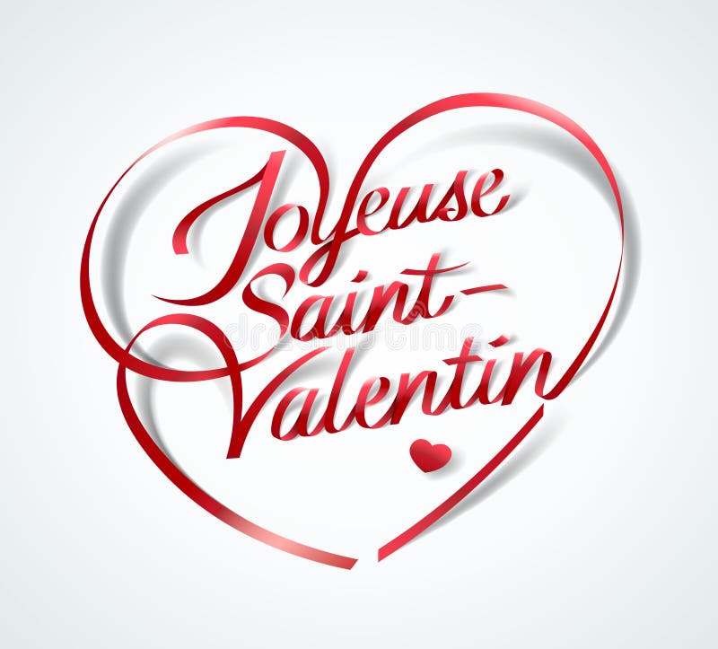 Glucklicher Valentinsgruss S Tag Auf Franzosisch Joyeuse St Valentin Vektor Abbildung Illustration Von Valentinskarten Heiliger 108699089