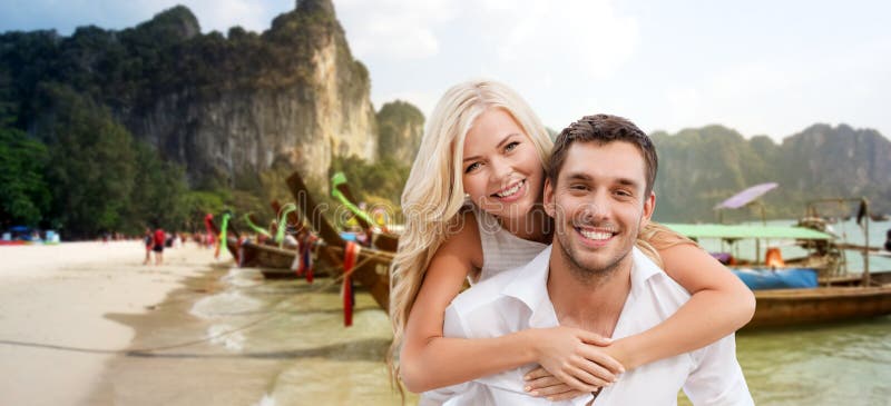 Travel dating. Happy couple in Bali. Bali dating app.