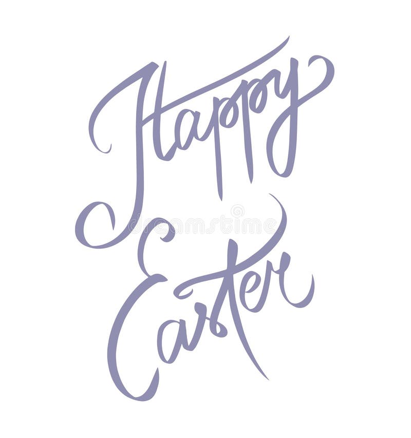 Gl?cklicher Ostern-Text Feiertagsgru?karte oder -postkarte Schablone f?r Einladung Handdrawn gl?ckliches Ostern-Zeichen lokalisie vektor abbildung Gl?cklicher Ostern-Text Feiertagsgru?karte oder -postkarte Schablone f?r Einladung Handdrawn gl?ckliches Ostern-Zeichen lokalisie vektor abbildung