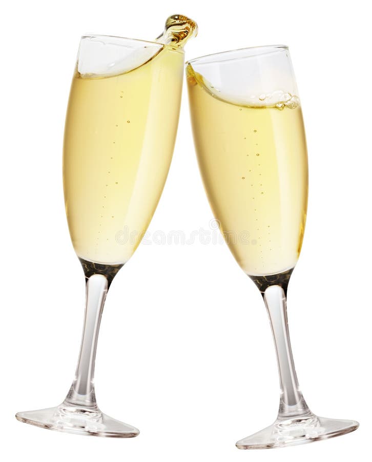 Glace de Champagne d'isolement images stock Glace de Champagne d'isolement images stock