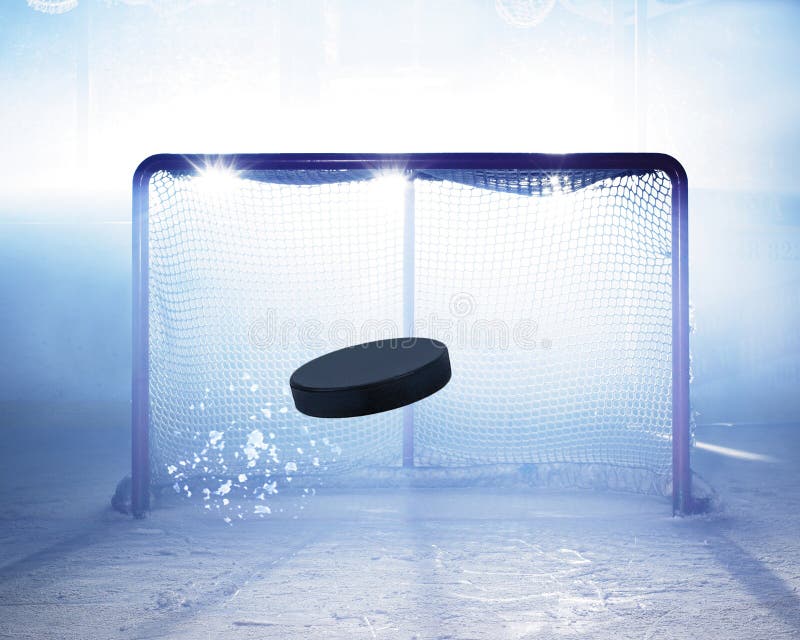 Glace-hockey de but image stock Glace-hockey de but image stock