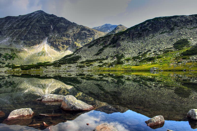 The glacial lake in Rila