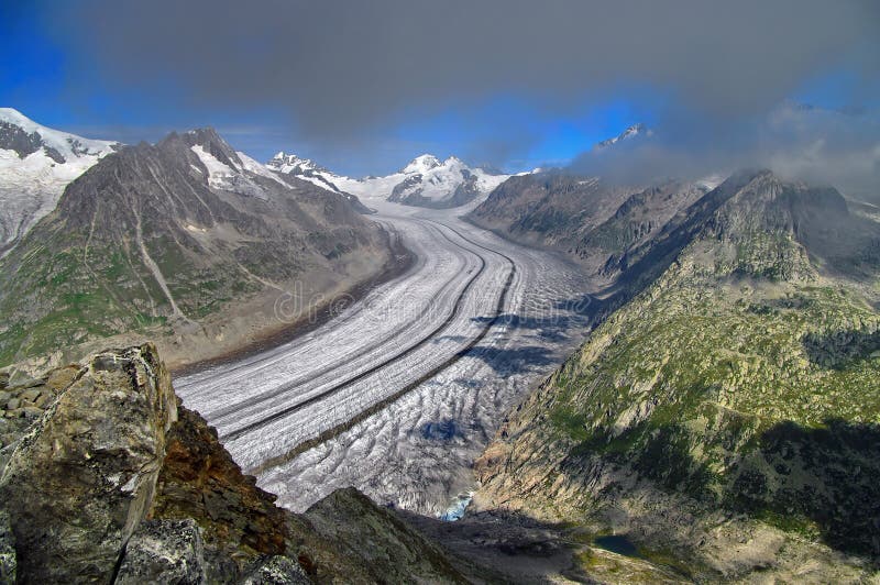 Glaciar de Aletsch imagen de archivo libre de regalías Glaciar de Aletsch imagen de archivo libre de regalías