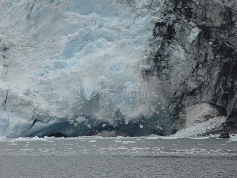 Caving glacier in Alaska. Caving glacier in Alaska.