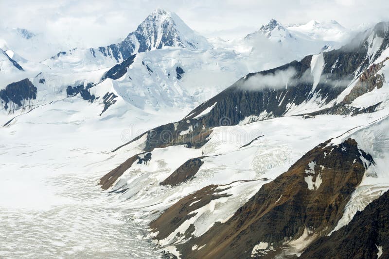 Glaciers and Snowy Mountains in Kluane National Park, Yukon