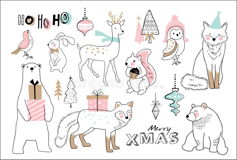 Glad jul vektor illustrationer