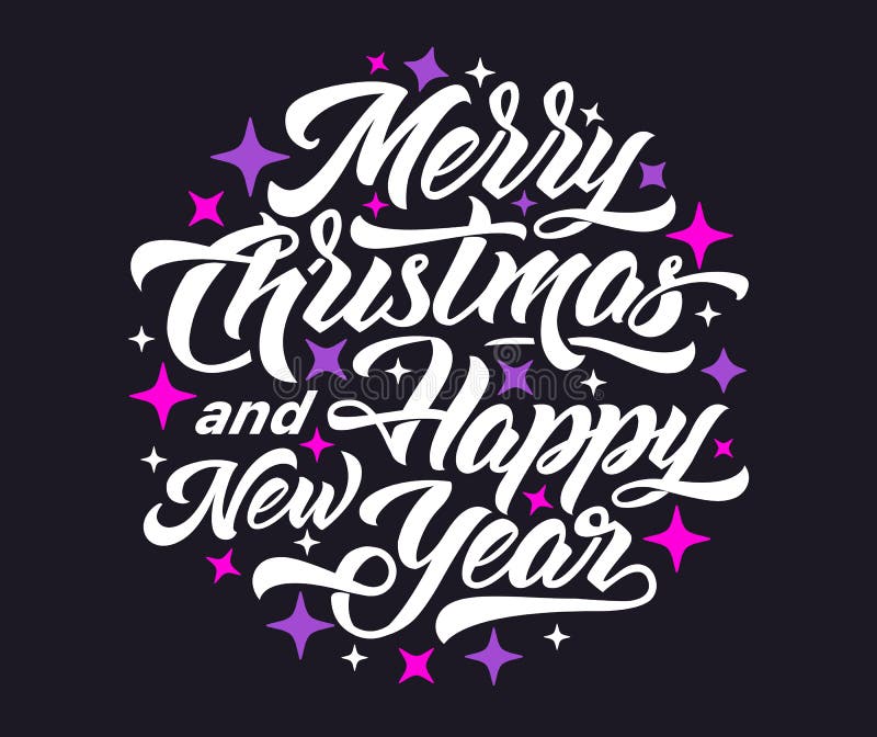 Glad jul och lyckligt nytt år 2019 som märker stock illustrationer Glad jul och lyckligt nytt år 2019 som märker stock illustrationer