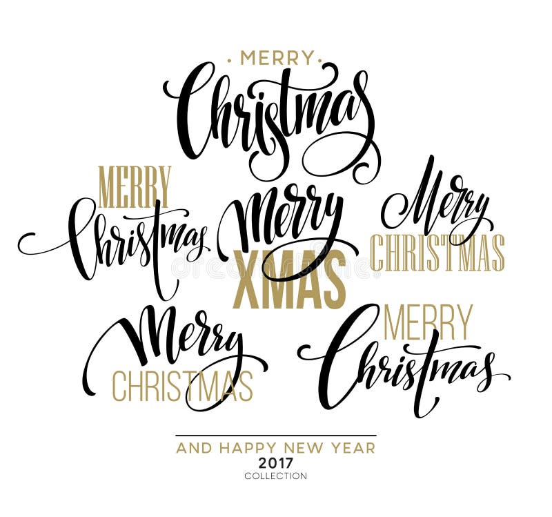 Glad jul som märker designuppsättningen också vektor för coreldrawillustration vektor illustrationer