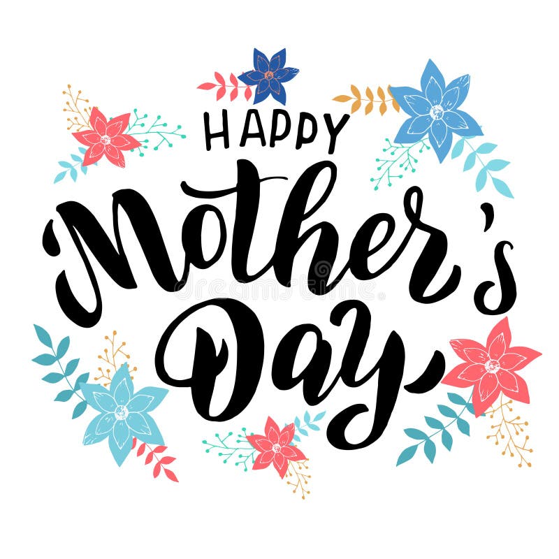 Happy mother`s day postcard. Greeting lettering text font. Celebration banner, poster, mother day template. Vector. Happy mother`s day postcard. Greeting lettering text font. Celebration banner, poster, mother day template. Vector