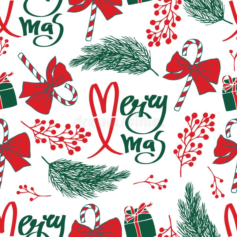 Glad sömlös modell för Xmas stock illustrationer