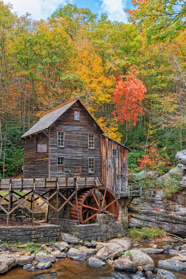The Glade Creek Grist Mill In West Virginia. Glade Creek Grist Mill At Babcock State Park In West Virginia stock images The Glade Creek Grist Mill In West Virginia. Glade Creek Grist Mill At Babcock State Park In West Virginia stock images