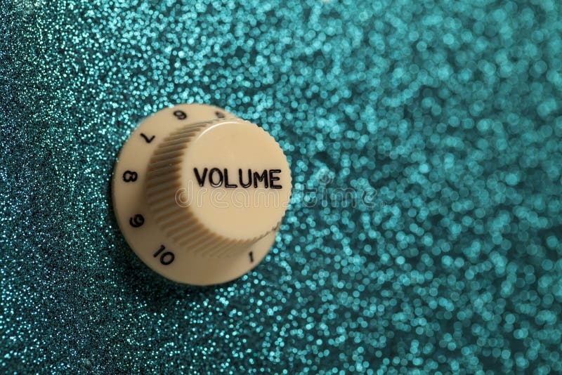 Glam rock guitar volume control close up royalty free stock photo