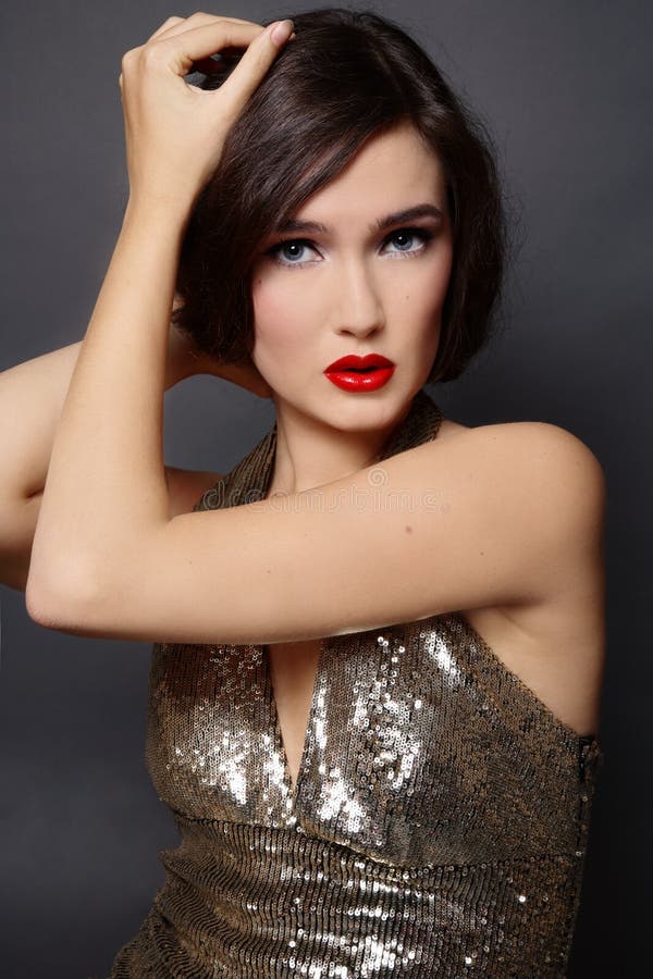 Glamorous makeup stock image. Image of