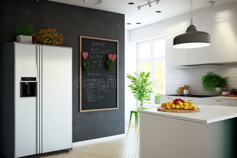 Glamorous Modern Kitchen White Board Wall for Function and Style