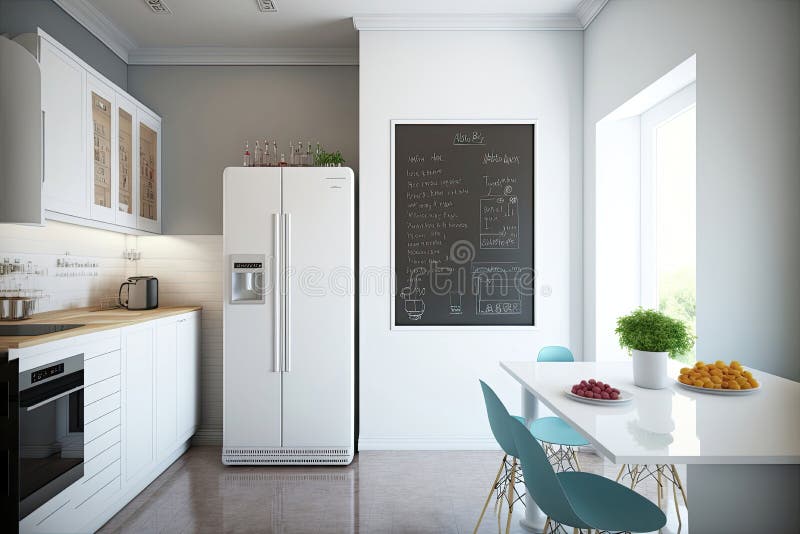 Glamorous Modern Kitchen White Board Wall for Function and Style