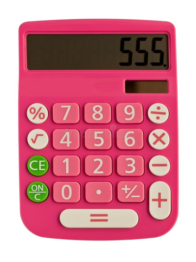 Glamorous pink calculator