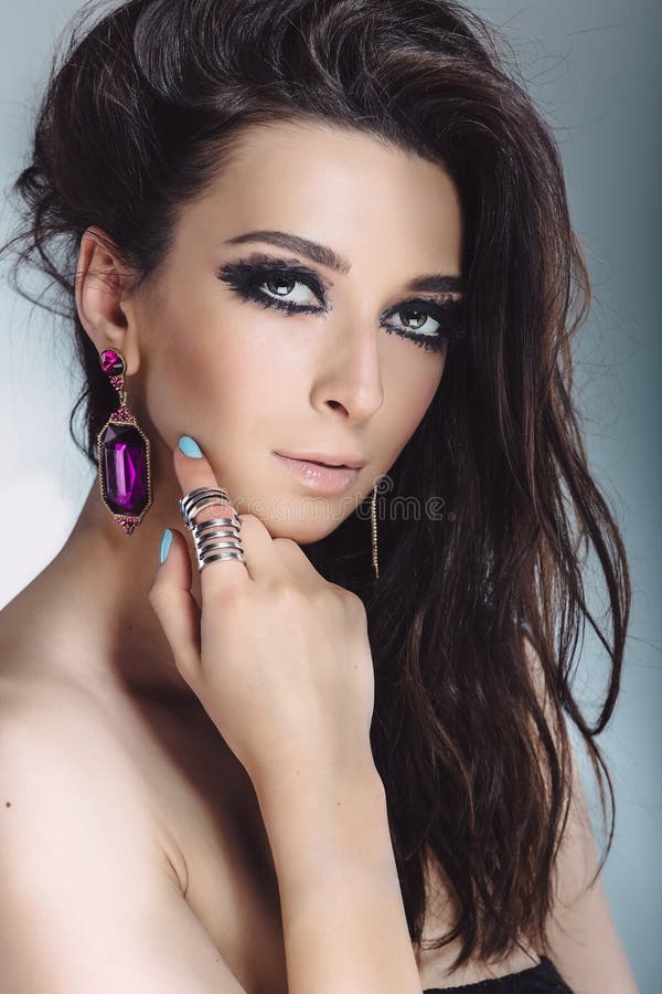 Glamour Fashion Woman Portrait Stock Photo - Image of cute, bright ...