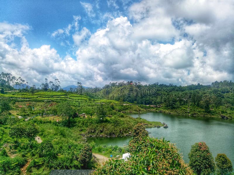 Glamping Nadjeziorny Rancabali Ciwidey Bandung, Indonezja obraz royalty free