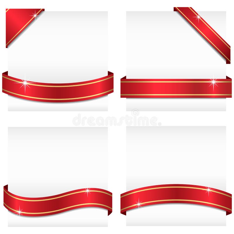 Glansiga bandbaner royaltyfri illustrationer Glansiga bandbaner royaltyfri illustrationer