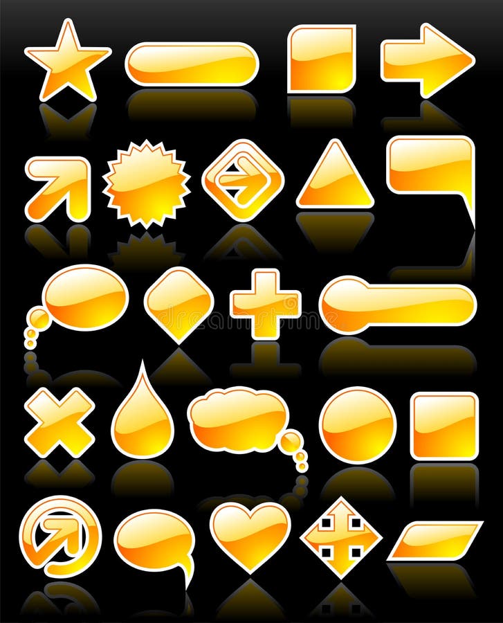 Glanzende webvormen royalty-vrije illustratie