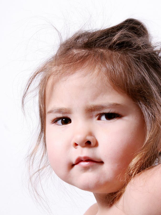 Glaring Little Girl stock image. Image of angry, frustration - 1777397