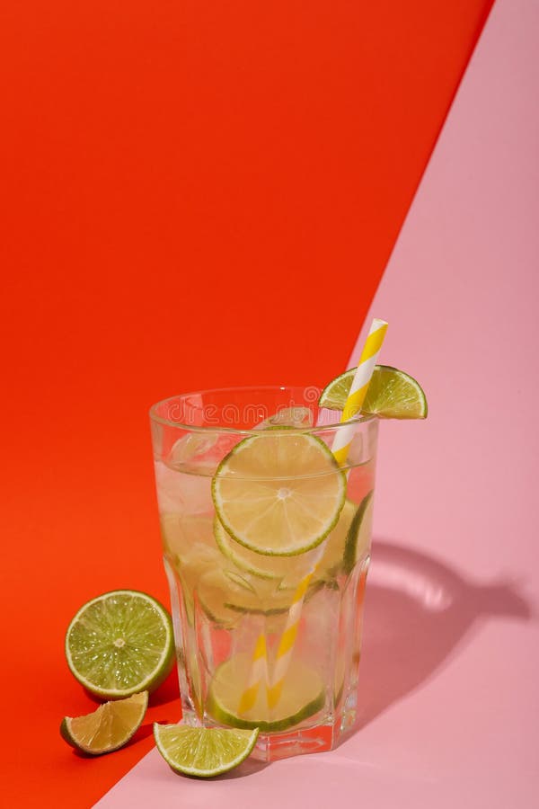 Glas av mojito-delikat färskt sommarcocktail royaltyfria bilder