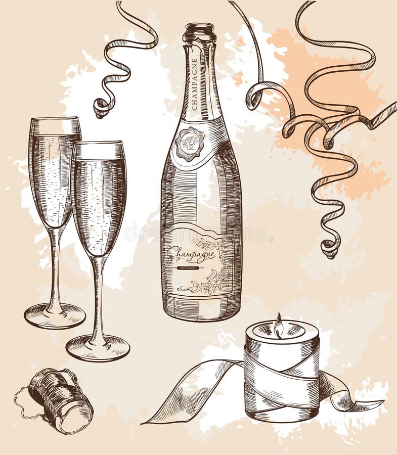 Glas des Champagners und der festlichen Stimmung