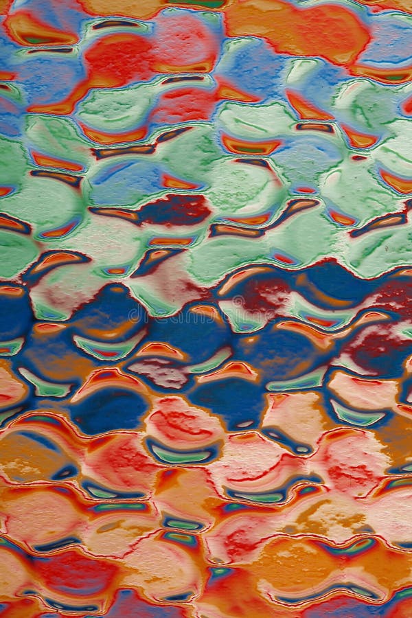 A glassy, rippled background created by placing colored straws behind irregular, textured glass. A glassy, rippled background created by placing colored straws behind irregular, textured glass.