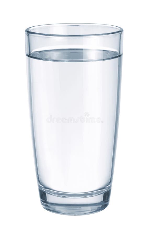 Glass with water on white background. Glass with water on white background