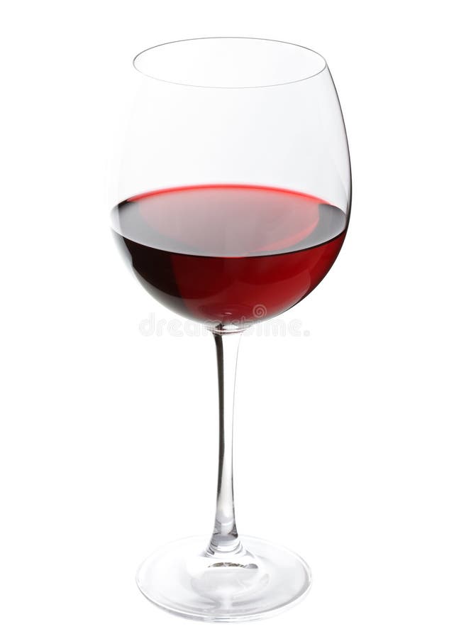 Glass of red wine, isolated over white, studio shot. Glass of red wine, isolated over white, studio shot