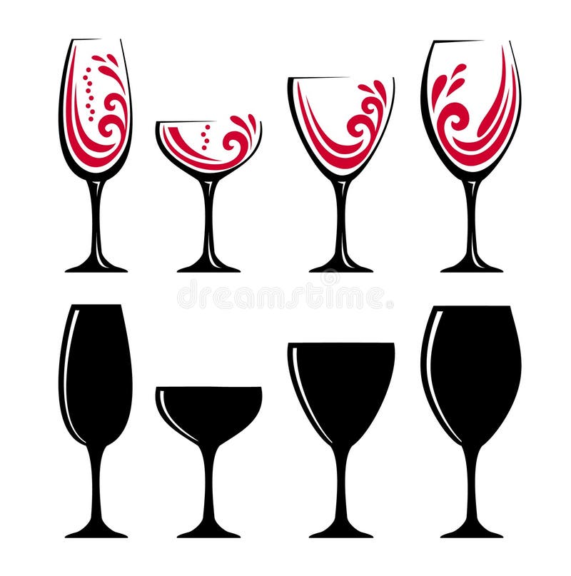Glas rode wijn of sap