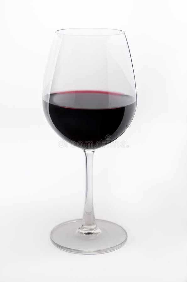 Close up image of glass of red wine. Studio shot on white background. Close up image of glass of red wine. Studio shot on white background.